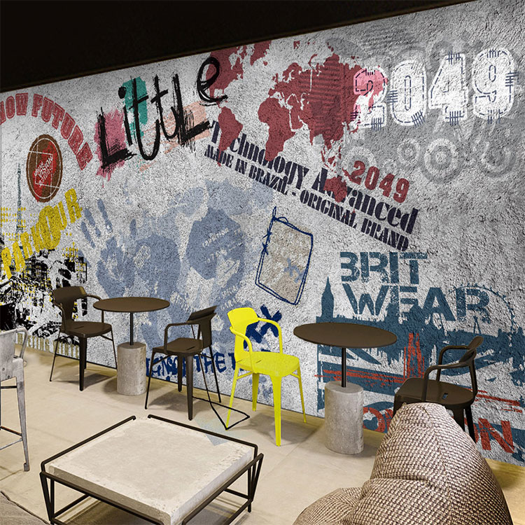 Graffiti Wall In Coffee Shop - HD Wallpaper 