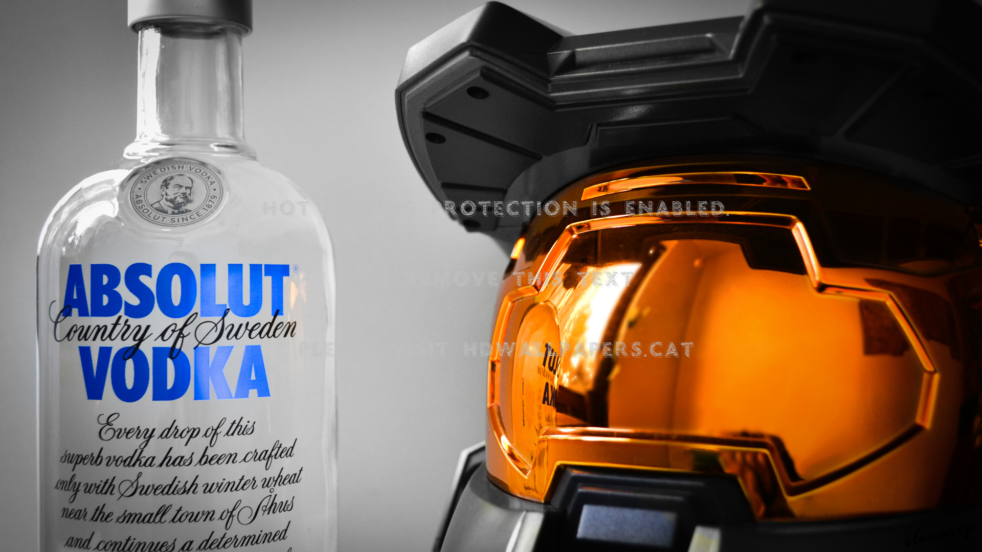 Absolut 117 Alkohol Visor Master Chief Halo - Absolut Vodka - HD Wallpaper 