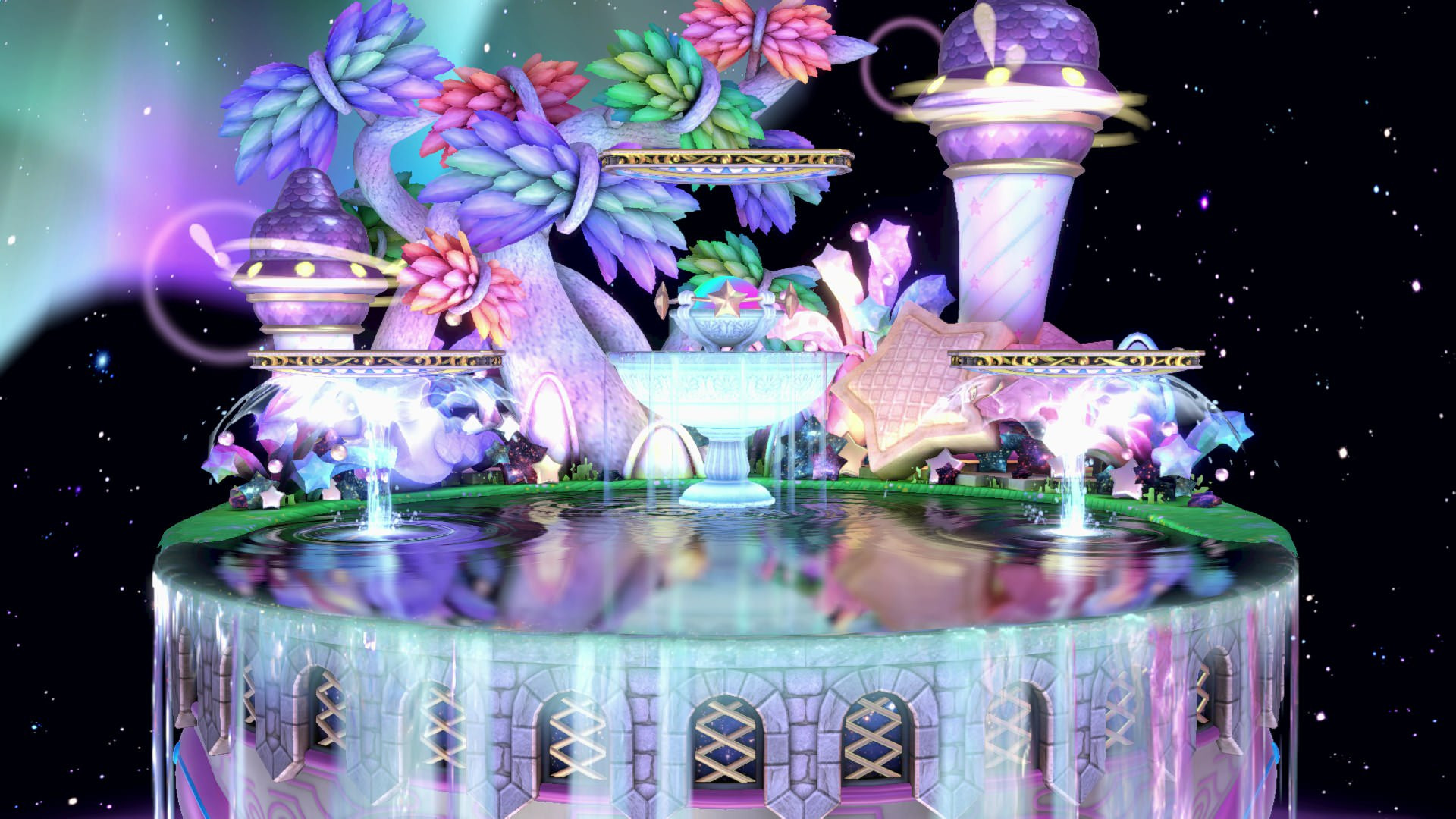 Smash Bros Fountain Of Dreams - HD Wallpaper 