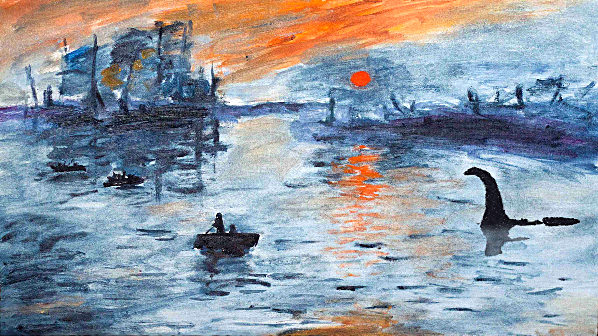 Monet Impression Sunrise - HD Wallpaper 