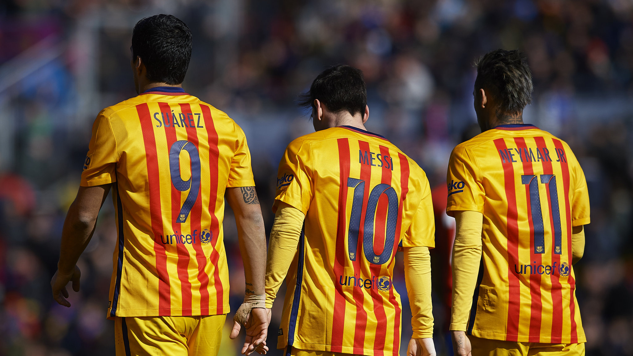 Barcelona S Big Three Have All Suffered A Dip In Form - Messi Suarez Neymar Away - HD Wallpaper 