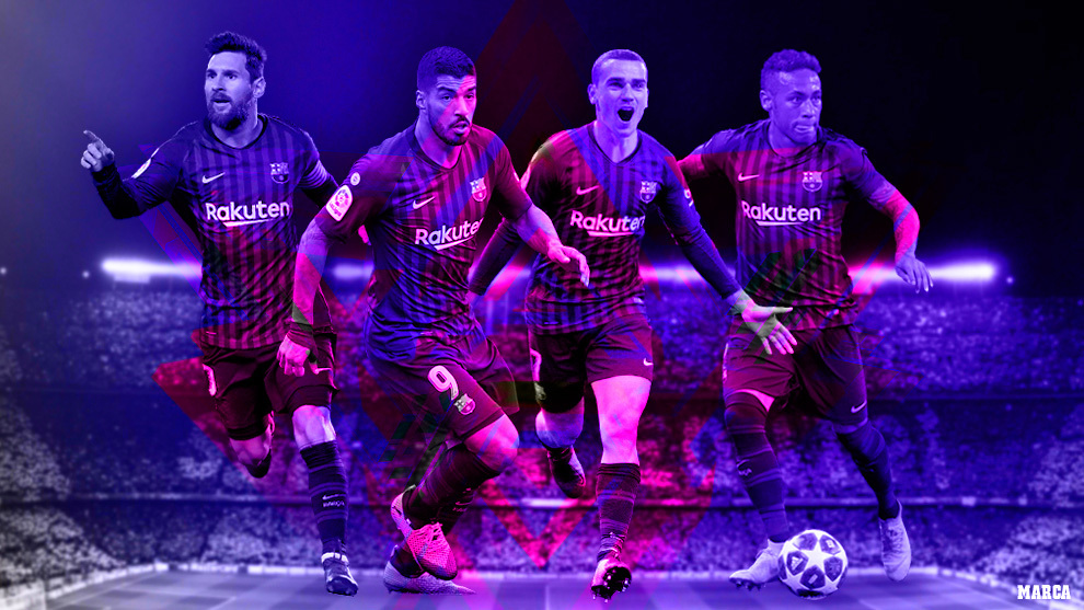 Messi Neymar Griezmann Suarez 2019 20 - HD Wallpaper 