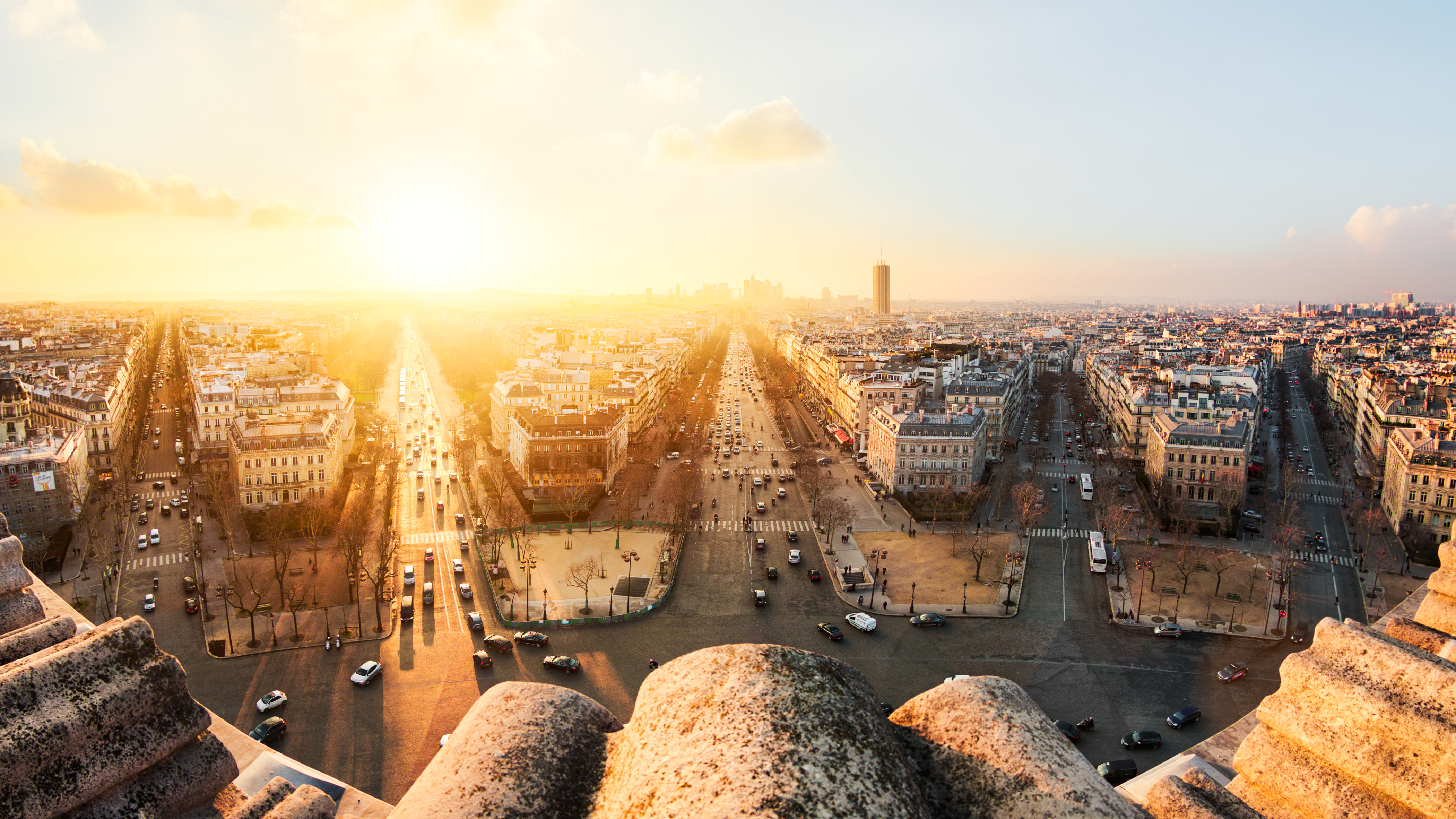 Rooftop Arc De Triomphe - HD Wallpaper 