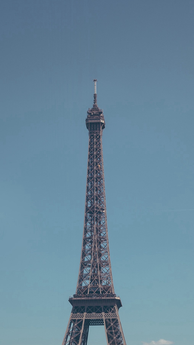 Eiffel Tower Paris City Blue Sky Iphone Wallpaper - Eiffel Tower - HD Wallpaper 