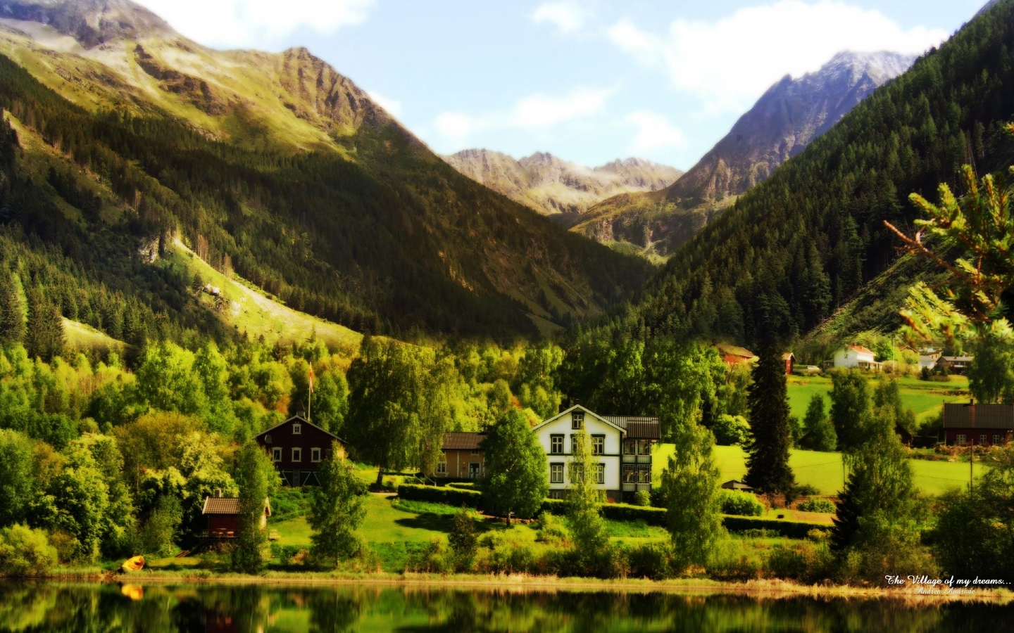 Desktop Wallpaper Beautiful Village - HD Wallpaper 