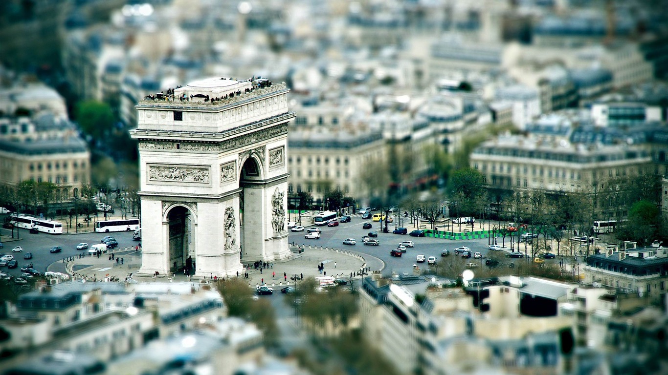 Triumphal Arch Paris-city Landscape Wallpaper2012 - Paris - HD Wallpaper 