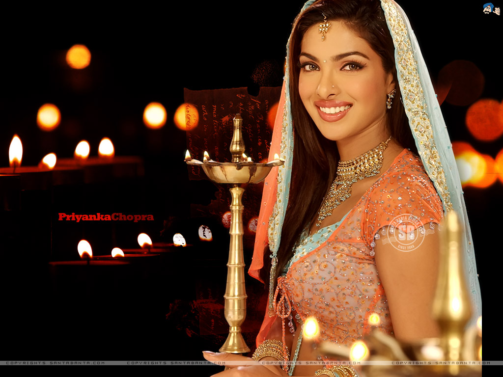 Priyanka Chopra - Happy Diwali Priyanka Chopra - HD Wallpaper 