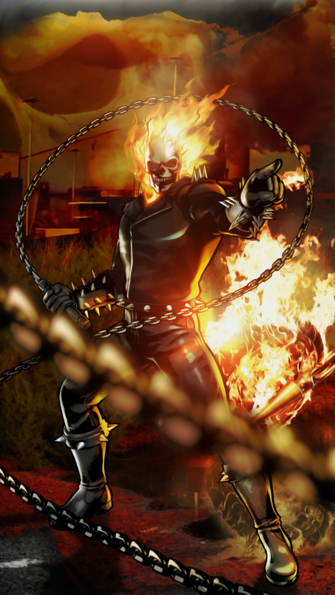 Marvel Vs Capcom Capcom Marvel Ghost Rider Wallpaper - Gambar Wallpaper Ghost Rider - HD Wallpaper 