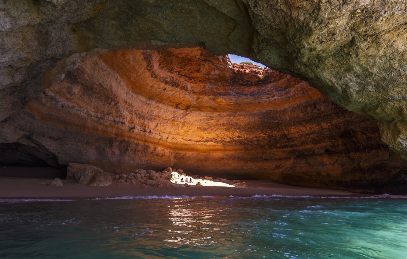 Photo Wallpaper Beach, Summer, Stay, Cave, The Grotto, - Praia De Benagil - HD Wallpaper 