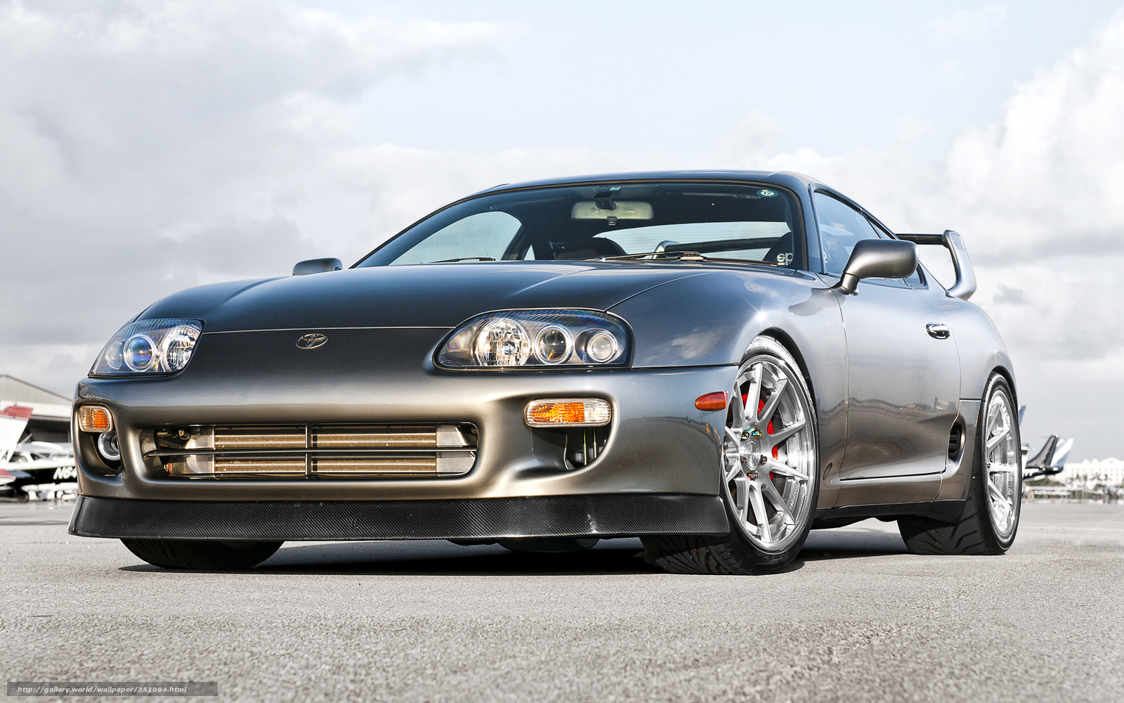 Download Wallpaper Toyota, Supra, Silver, Front End - Supra Adv 1 Wheels - HD Wallpaper 