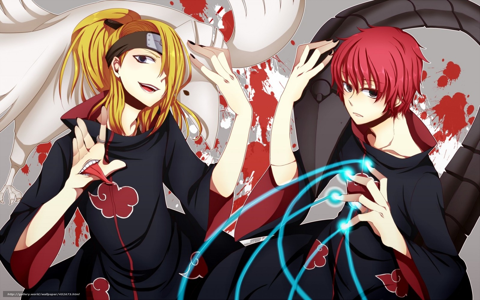 Baixar Wallpaper Cabelos Longos, Cabelo Curto, De Alta - Sasori Y Deidara Fanart - HD Wallpaper 