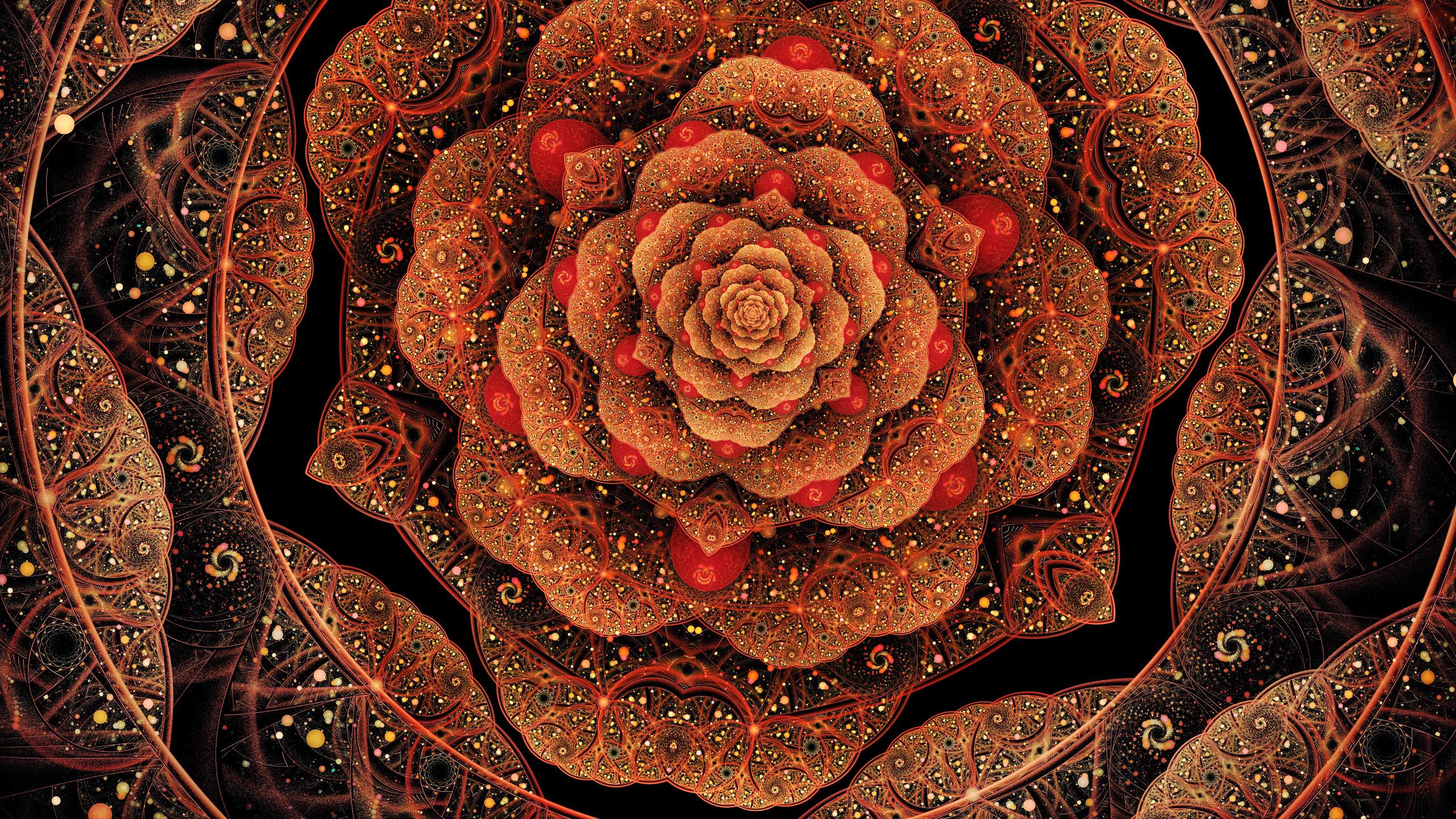 Rosa Fractal - Fall Psychedelic - HD Wallpaper 