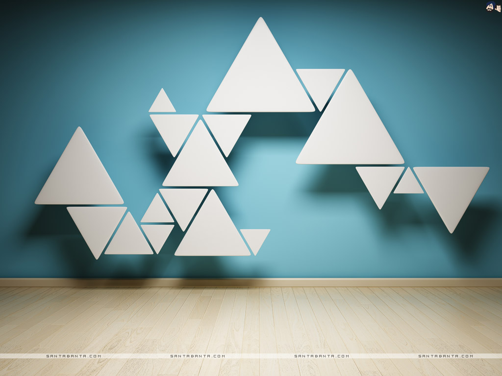 3 D - Triangle Shape Interior - HD Wallpaper 