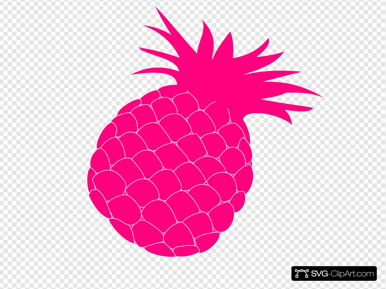 Hot Pink Pineapple Clipart - Transparent Pineapple Clipart Blue - HD Wallpaper 
