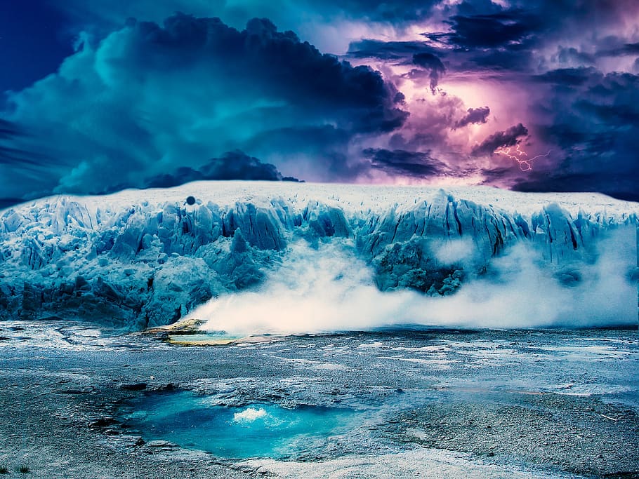 Ice, Antarctic, North Pole, Earth Ice, Cloud, Horizon, - August 9th Thunderstorm - HD Wallpaper 