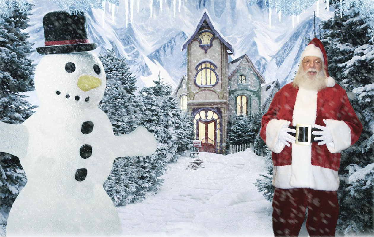 North Pole Santa Background - HD Wallpaper 