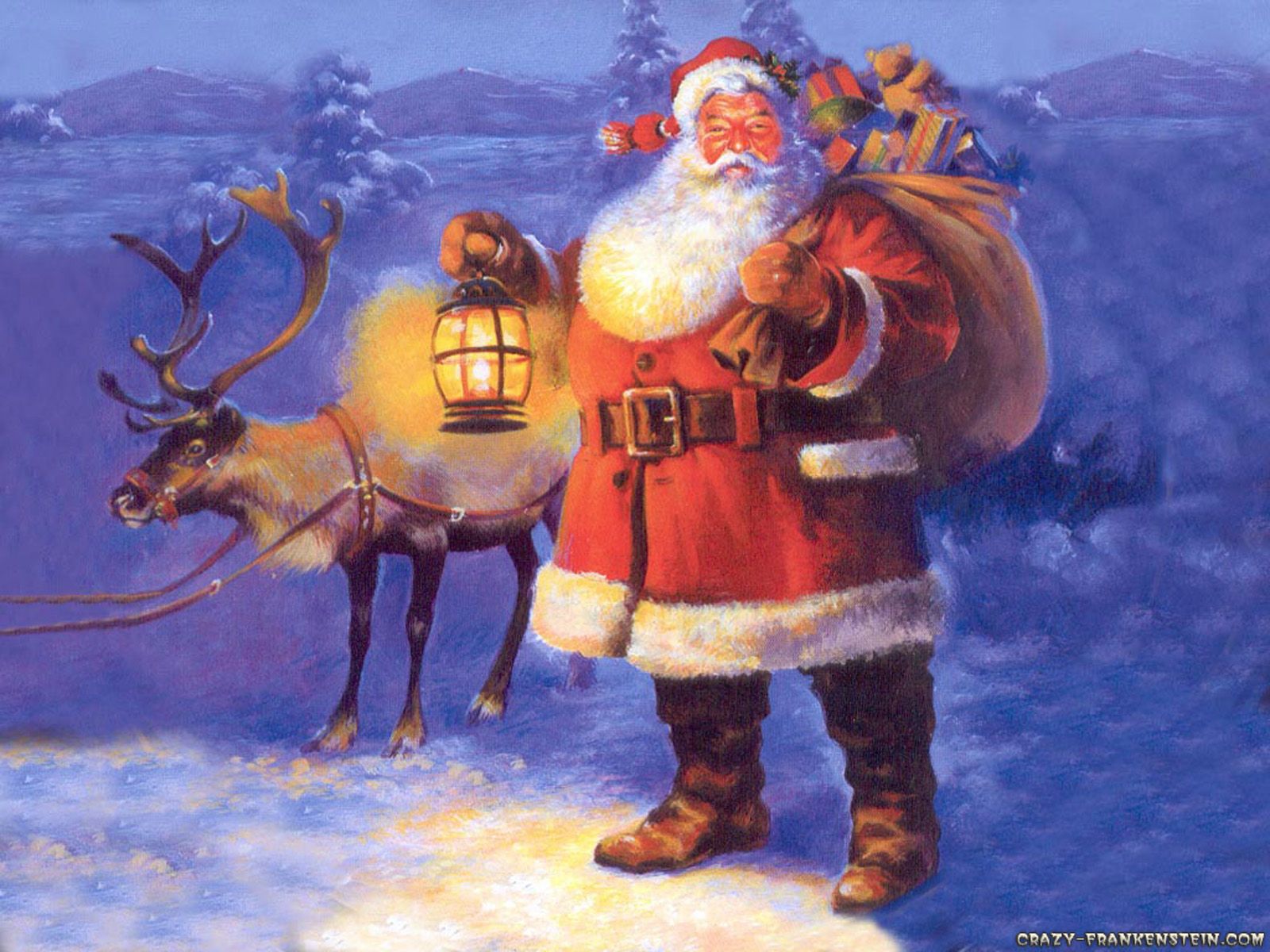 Santabanta Wallpaper - Christmas Wallpaper Santa Claus - HD Wallpaper 