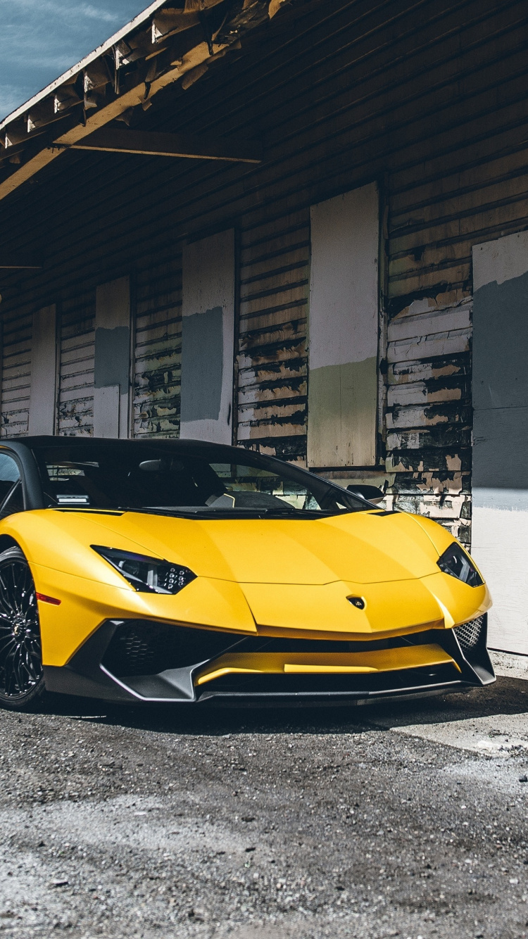 Yellow, Lamborghini Aventador, Sports Car, Wallpaper - HD Wallpaper 