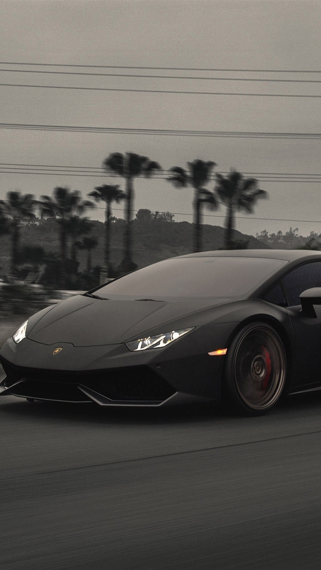 Dark Lamborghini Huracan For 640 X 1136 Iphone 5 Resolution - Lamborghini Huracan Wallpaper Iphone - HD Wallpaper 