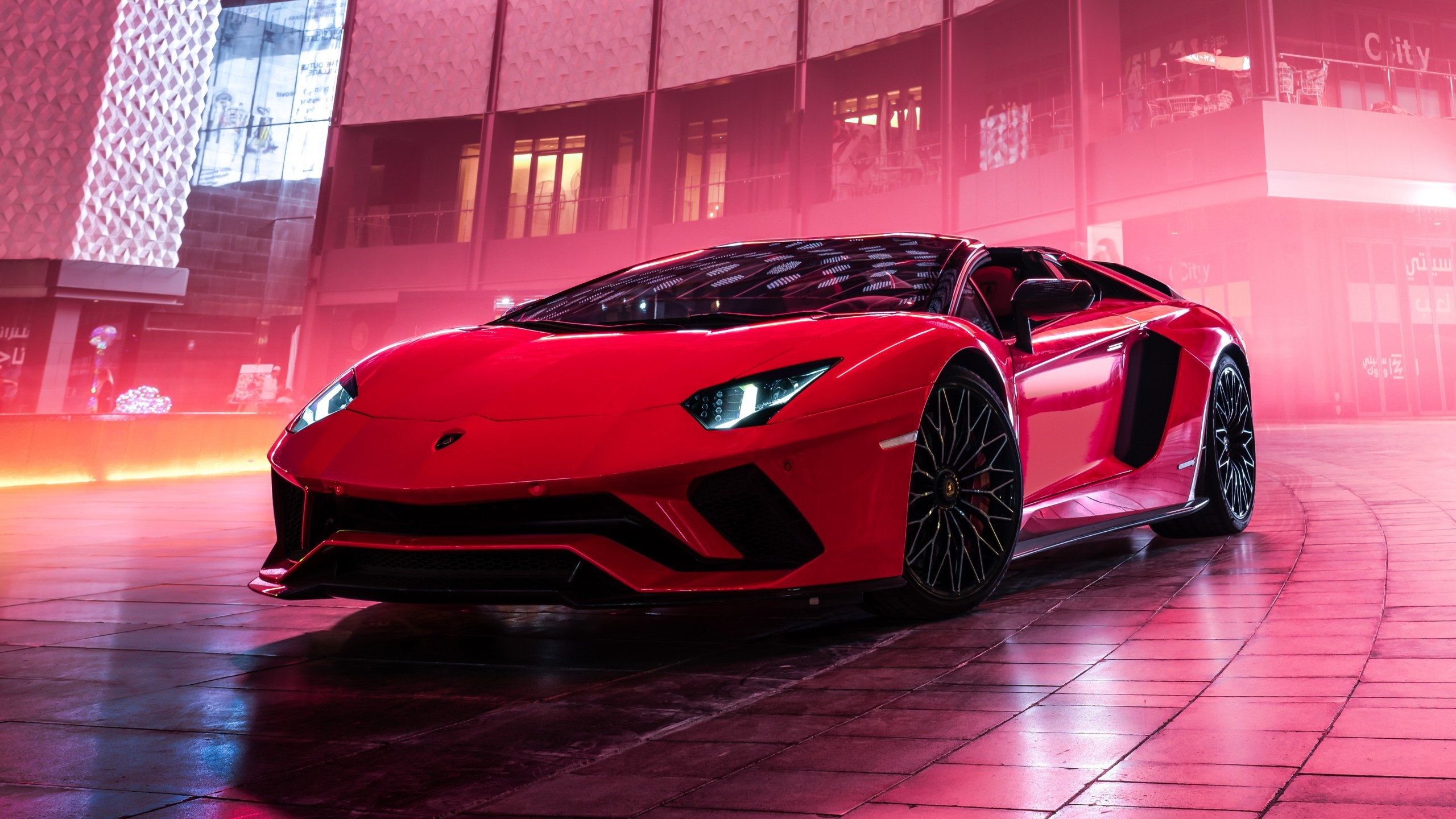 Lamborghini Aventador S Roadster, Red Supercars, Side - Lamborghini Hd Wallpaper 4k - HD Wallpaper 