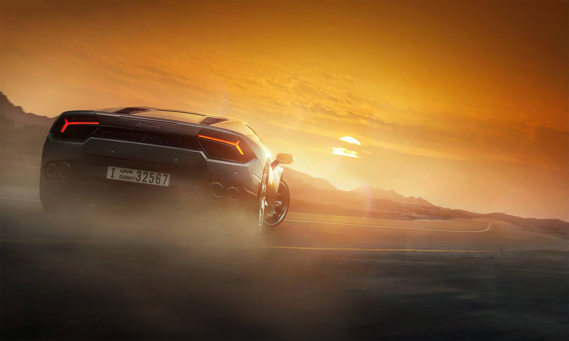 Supercar And Sunset - HD Wallpaper 