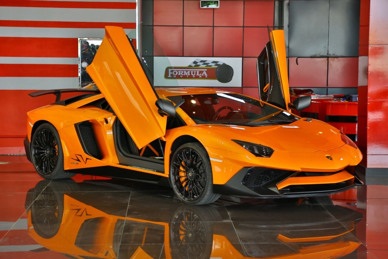 Orange Aventador Sv - HD Wallpaper 