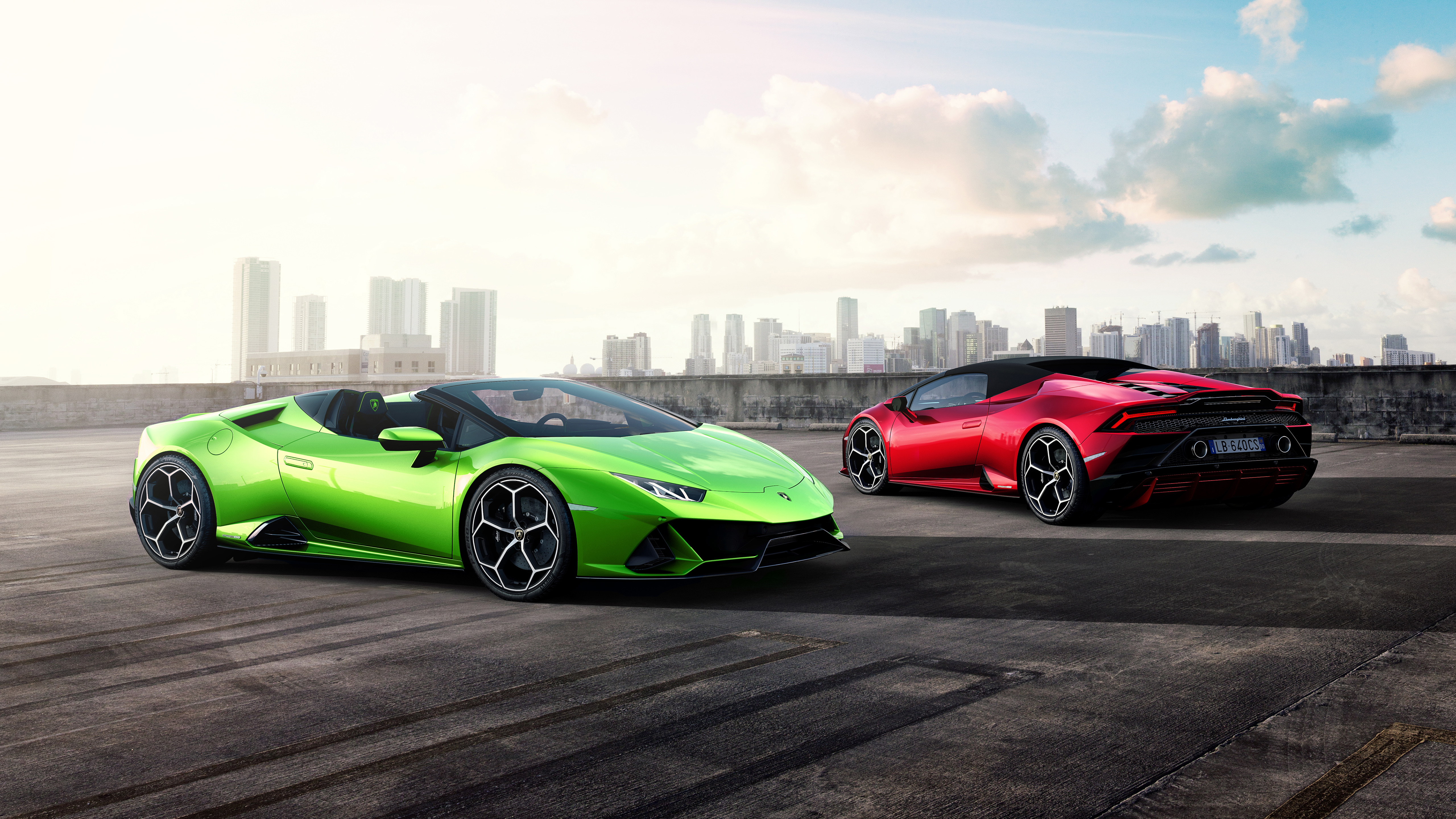 Lamborghini Huracan Evo Spyder Red - HD Wallpaper 