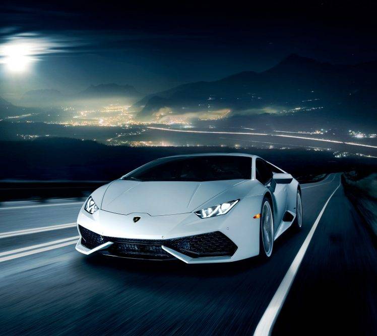 Lamborghini Huracan W Nocy - HD Wallpaper 