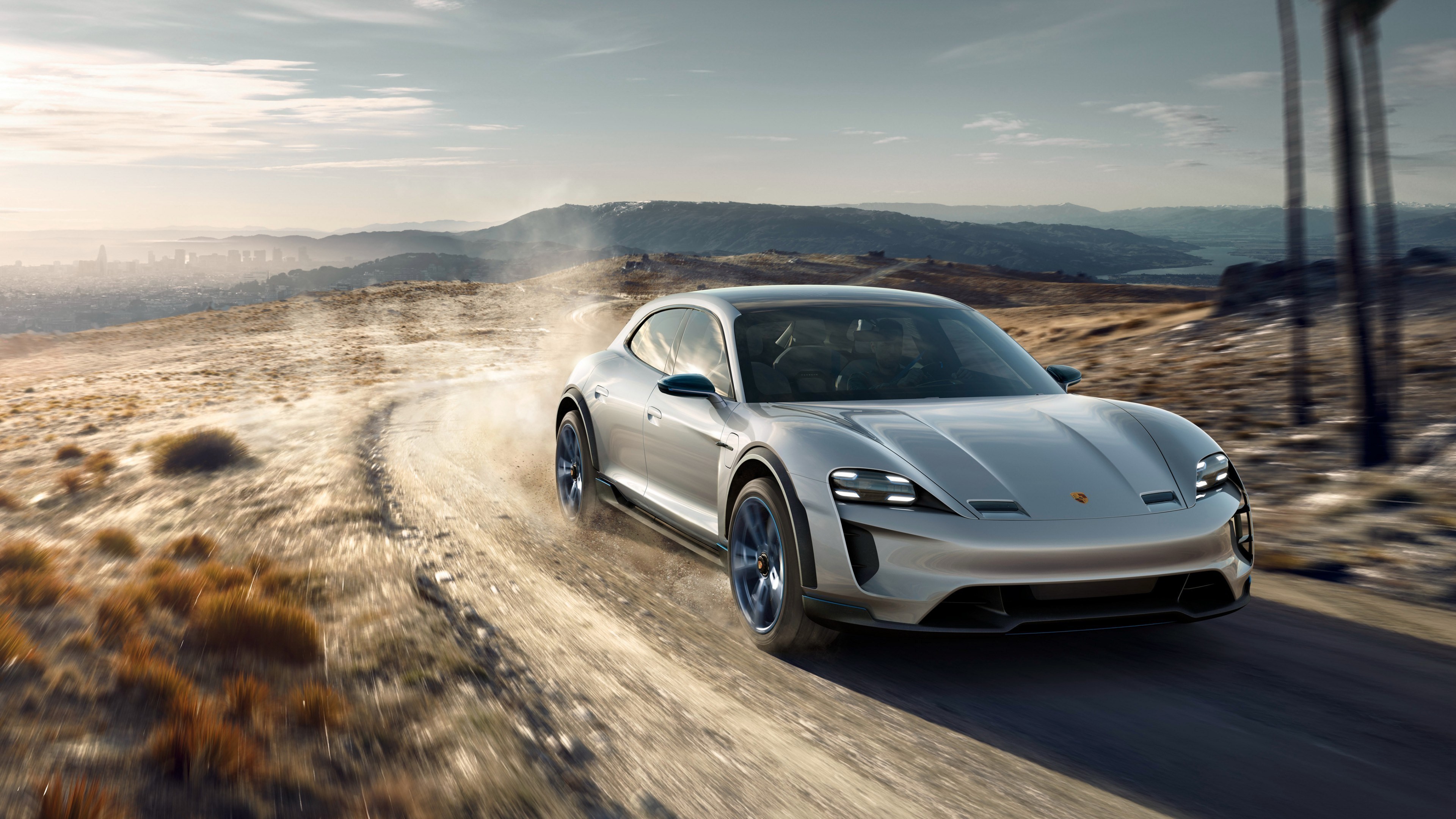 4k Wallpaper Of 2019 Porsche Mission E Car - Porsche Mission E Cross Turismo - HD Wallpaper 