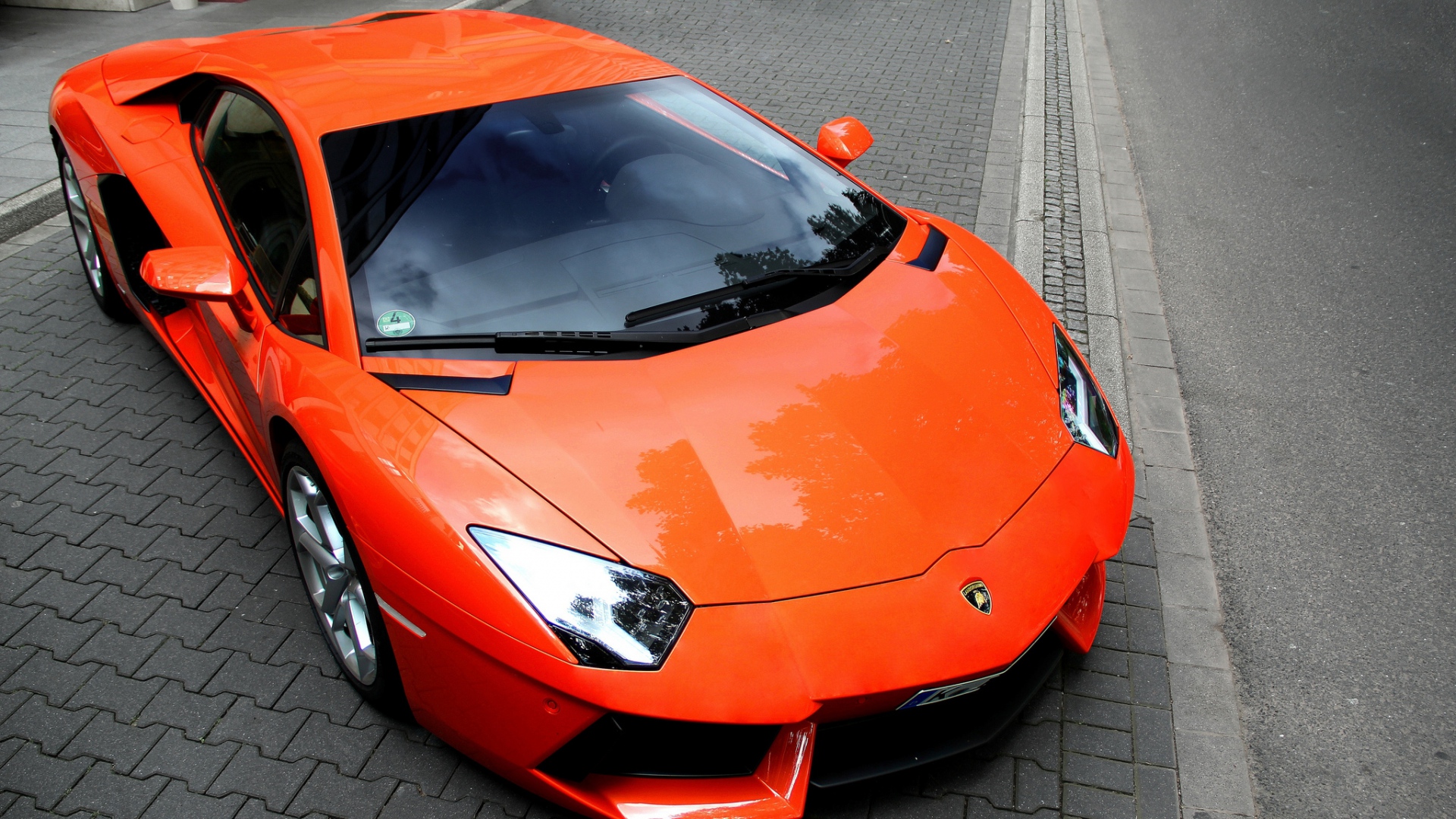 Wallpaper Lamborghini Adventator Sports Car Luxury - Lamborghini Orange Wallpaper Hd - HD Wallpaper 