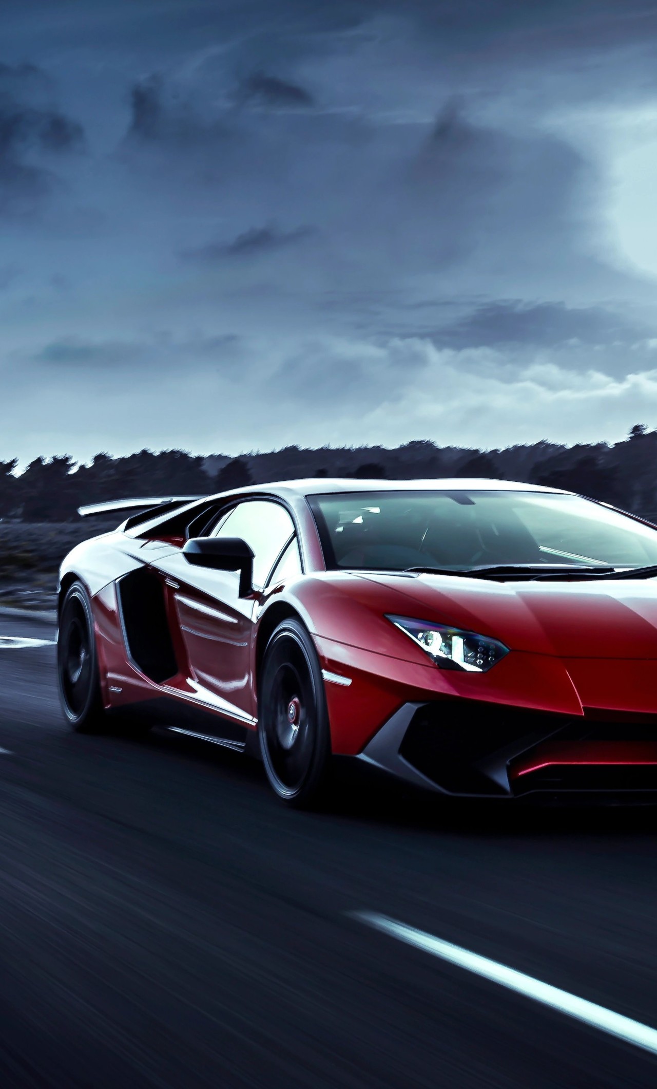 Iphone Lamborghini Aventador Red - HD Wallpaper 