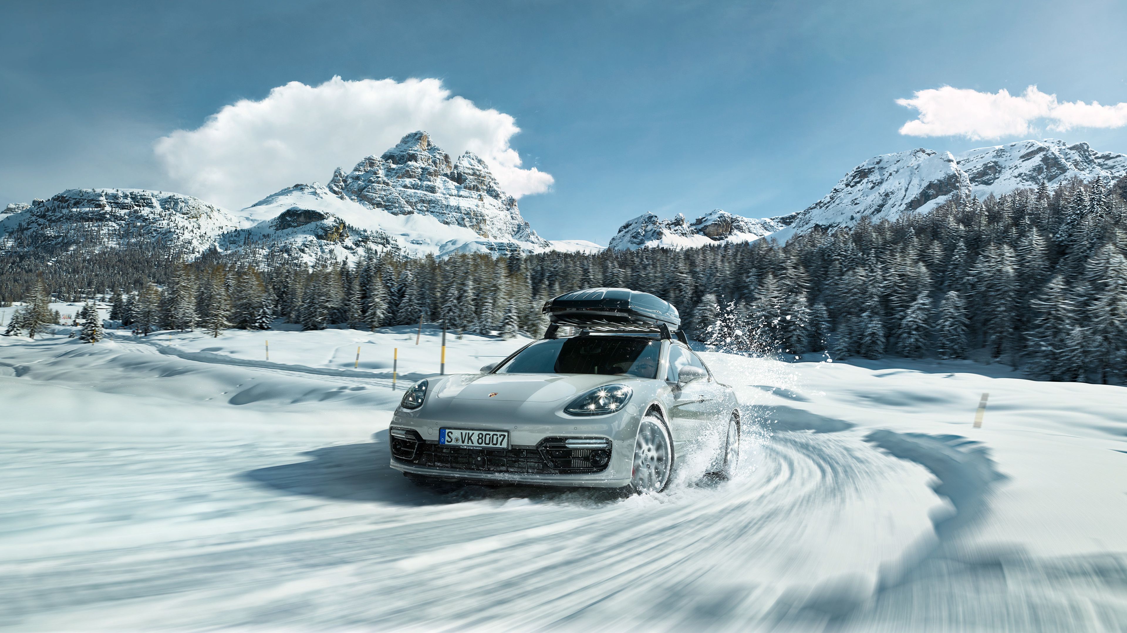 Porsche Winter - HD Wallpaper 