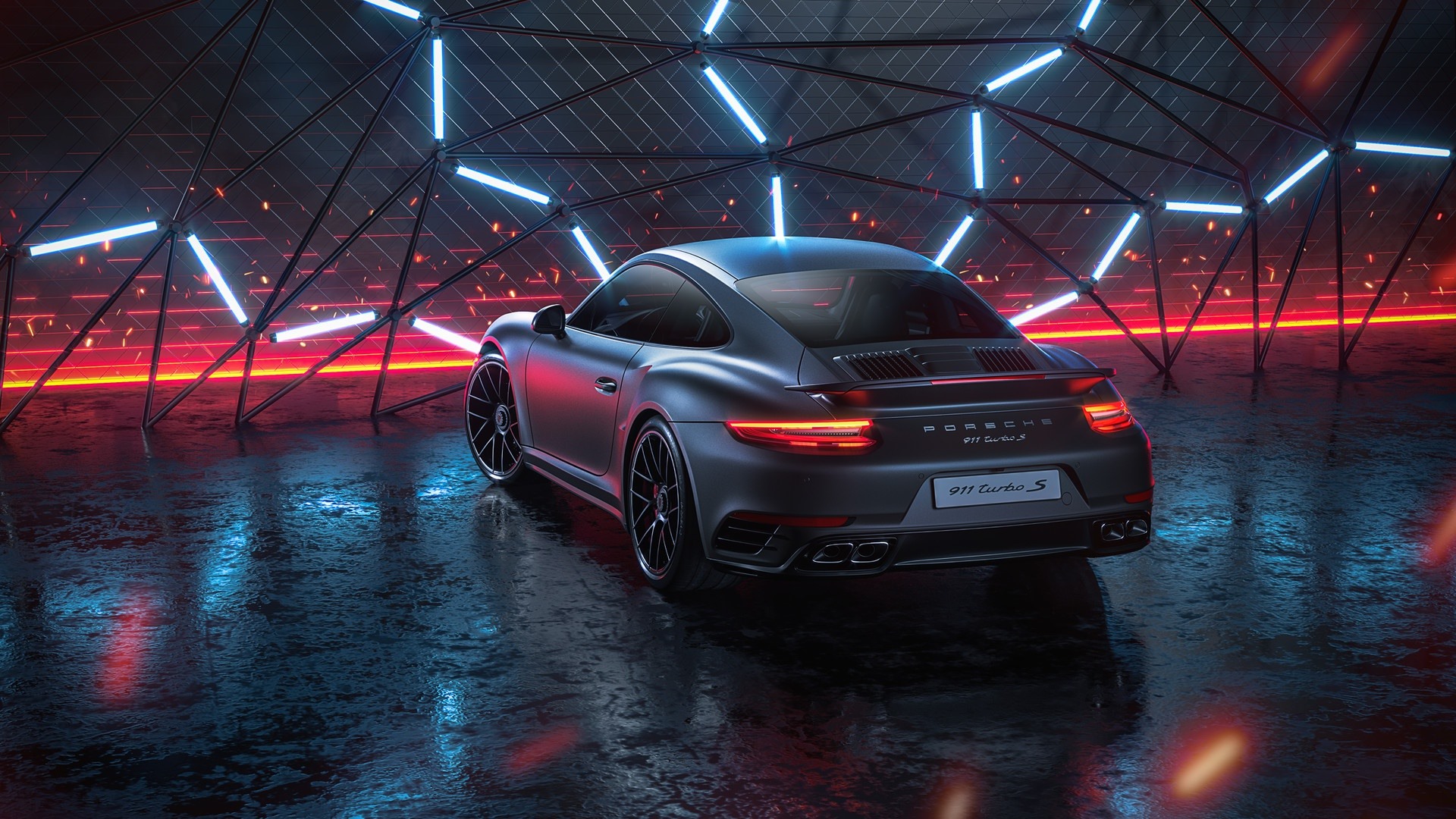 Wallpaper Porsche 911 Turbo S Black Car Rear View Porsche 911 Turbo S Wallpaper Iphone 19x1080 Wallpaper Teahub Io