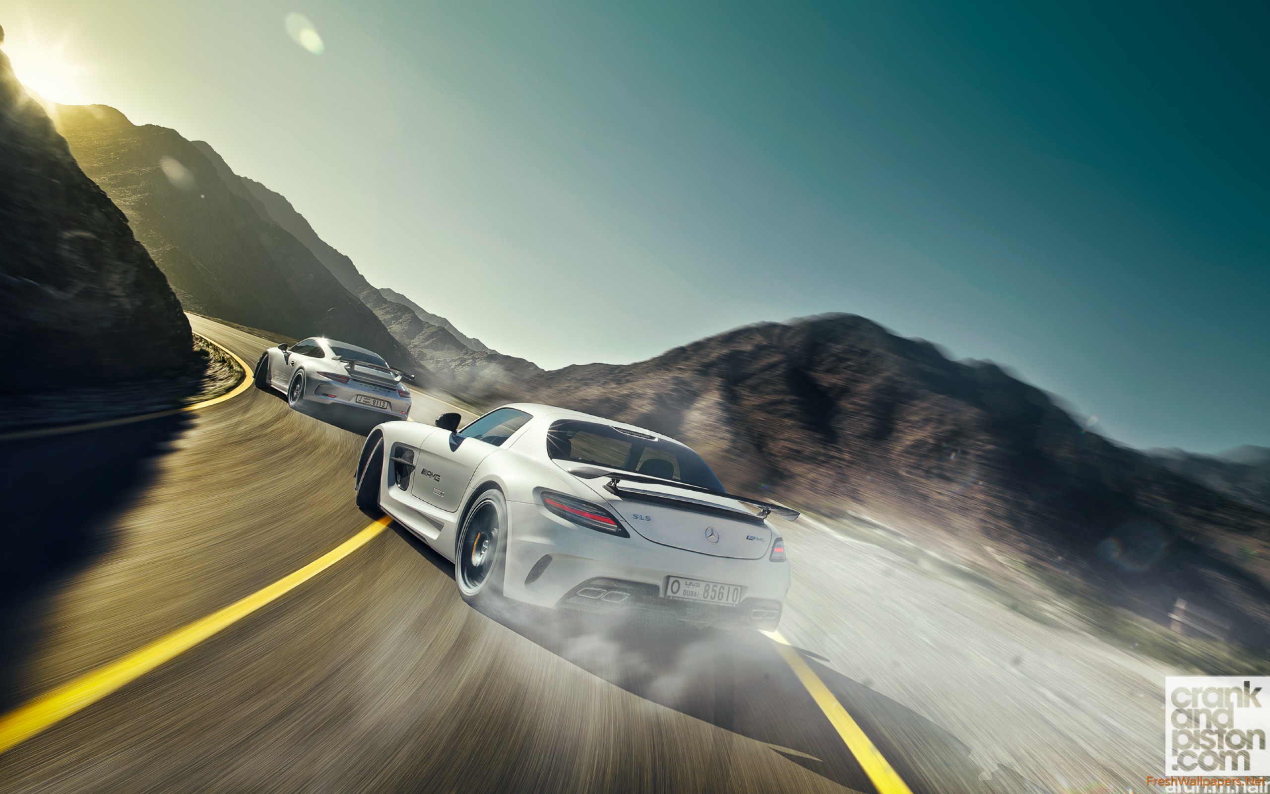 Mercedes Sls Amg Drift - HD Wallpaper 