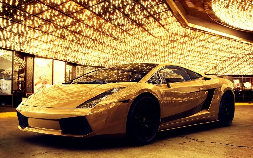 Gold Wallpaper Lamborghini - HD Wallpaper 