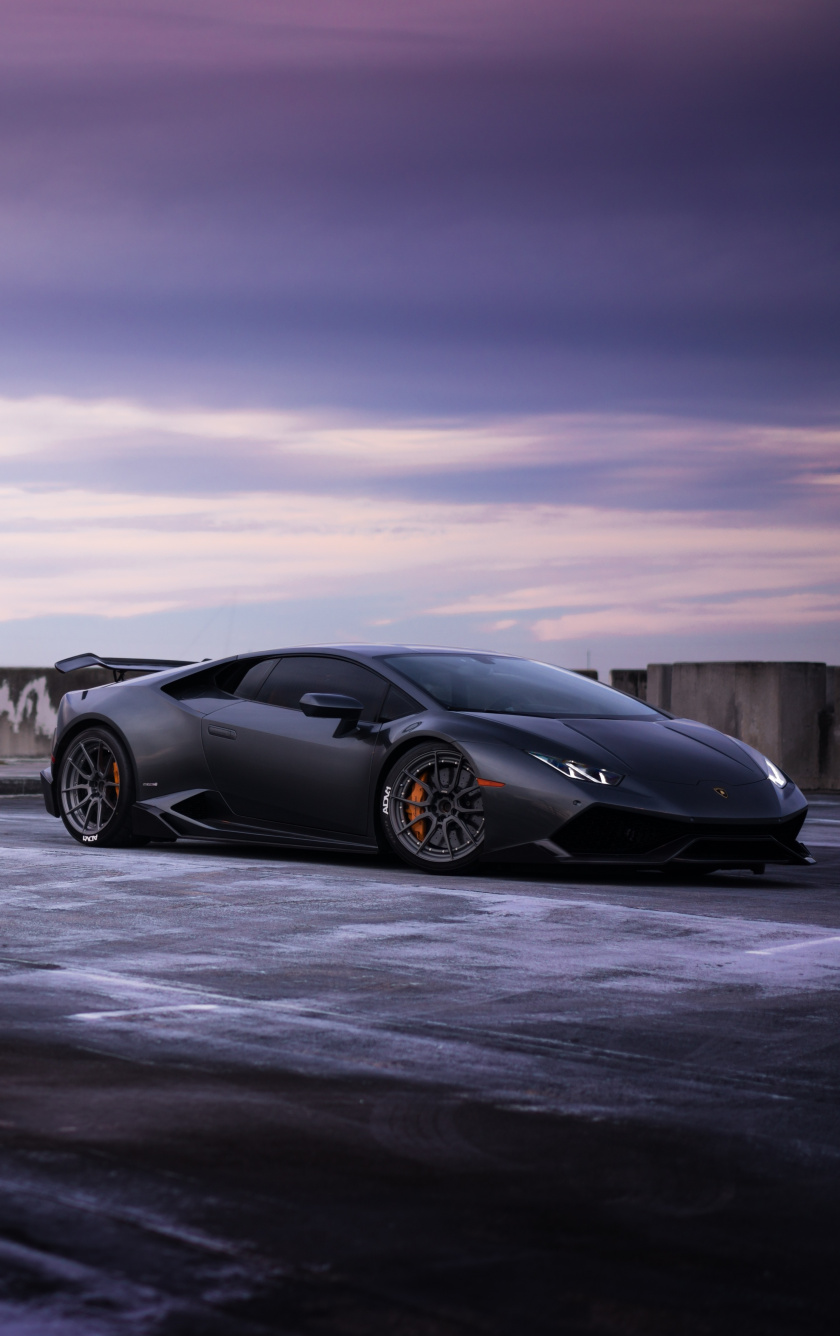 Black, Sports Ca, Lamborghini Huracan, Wallpaper - Lamborghini Wallpaper Iphone 8 - HD Wallpaper 