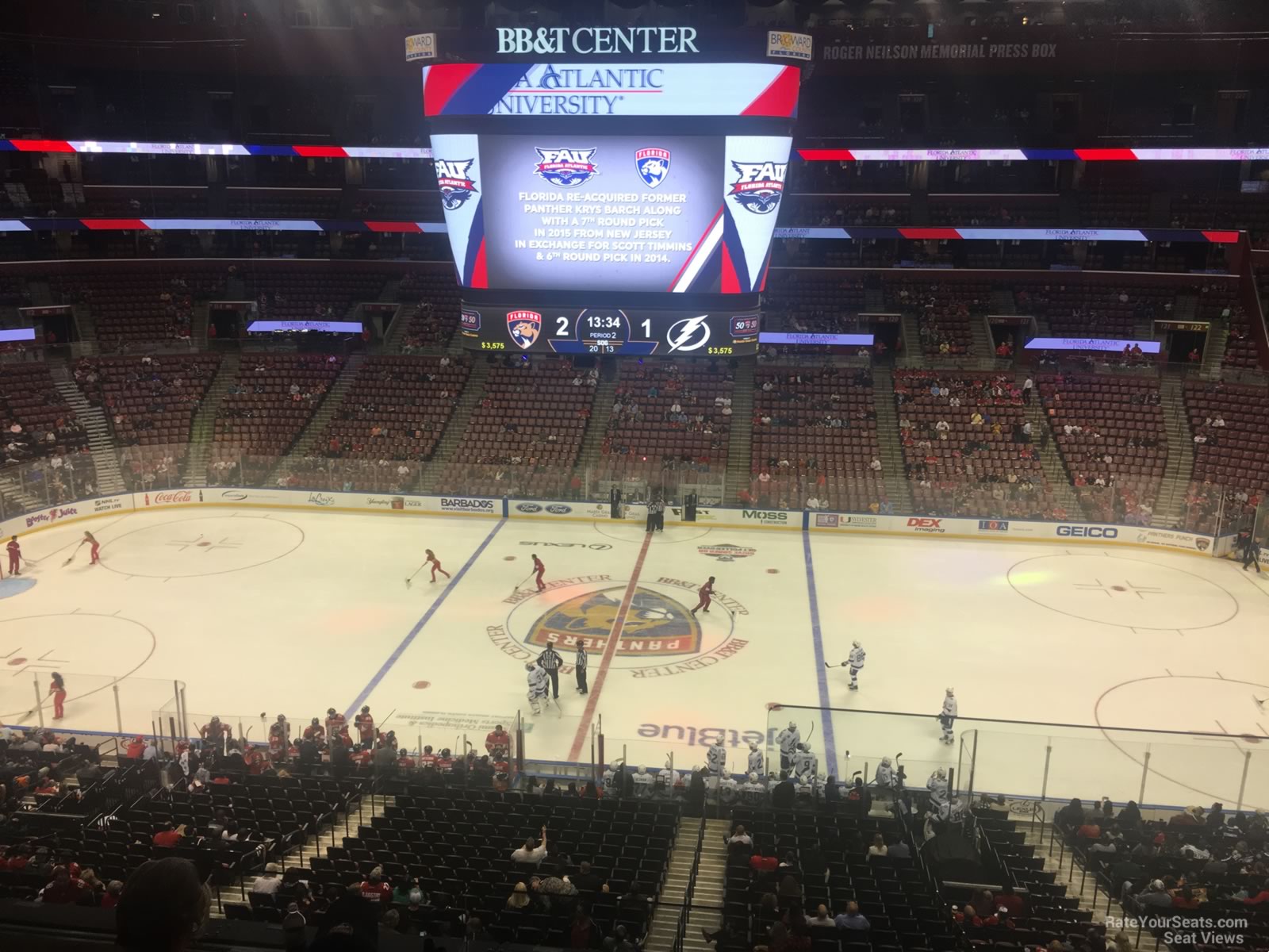 Seat View For Bb&t Center Club 1, Row - College Ice Hockey - HD Wallpaper 