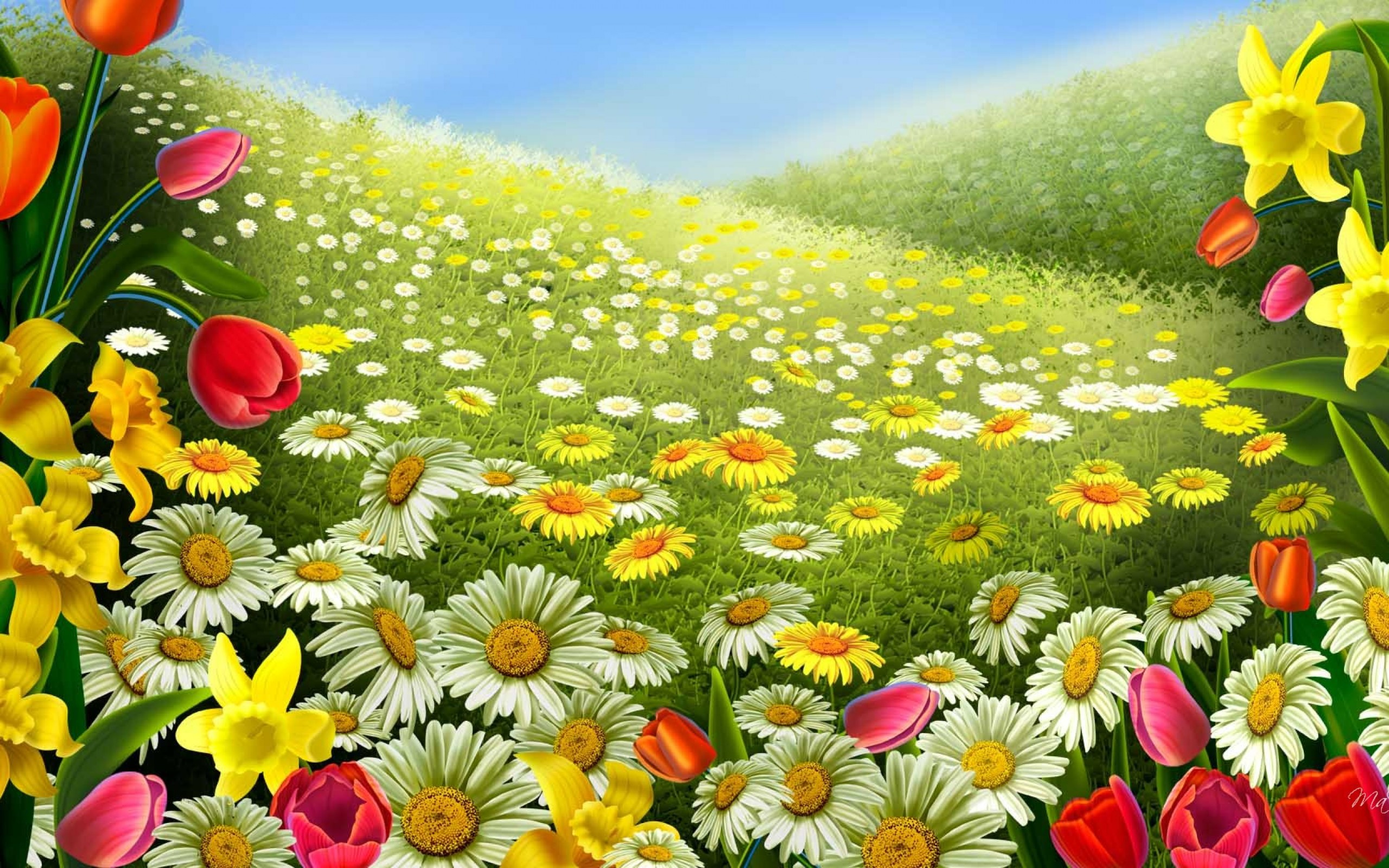 Full Screen Beautiful Garden - HD Wallpaper 