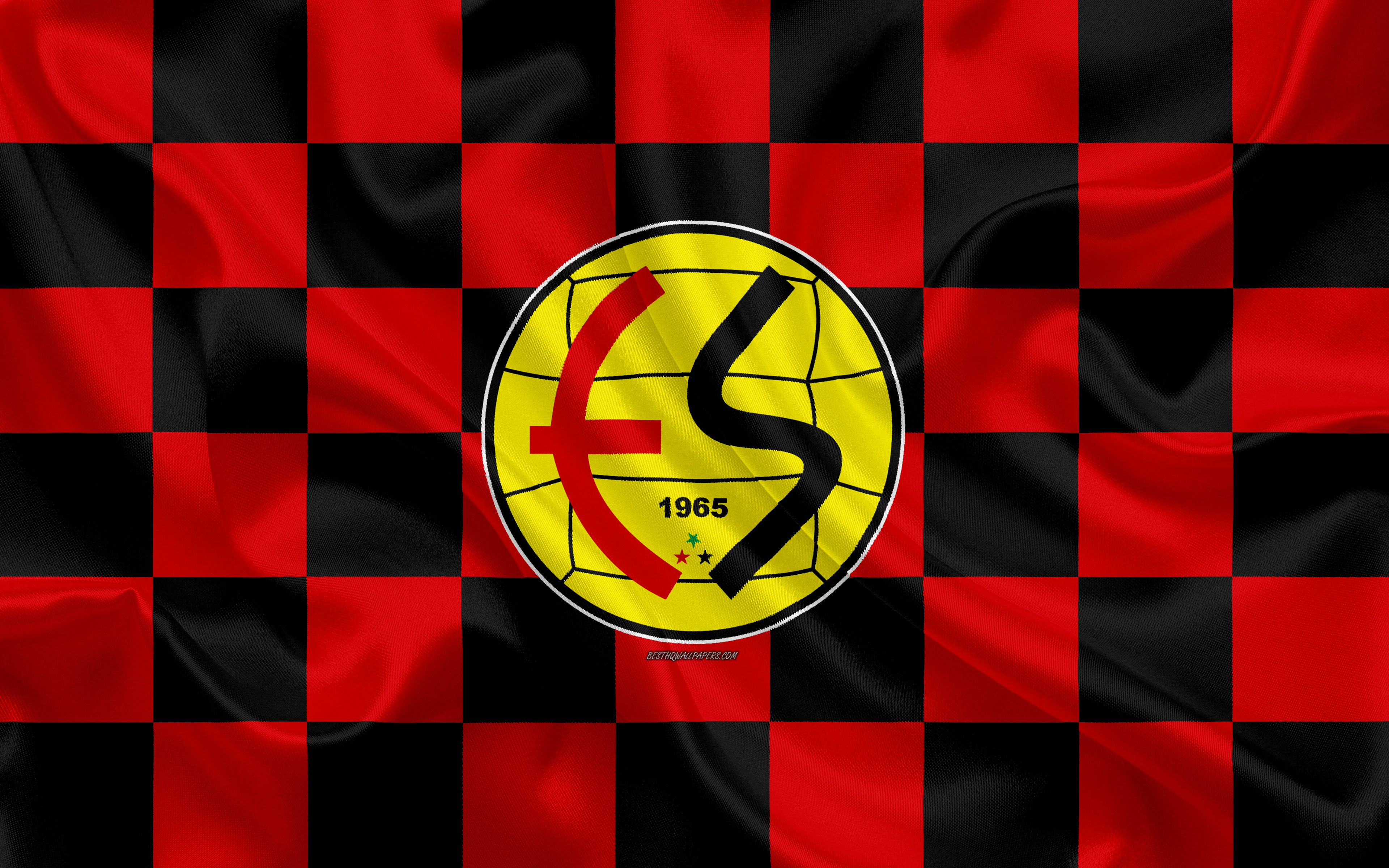 Eskisehirspor, 4k, Logo, Creative Art, Red Black Checkered - Ac Milan Wallpaper 4k - HD Wallpaper 