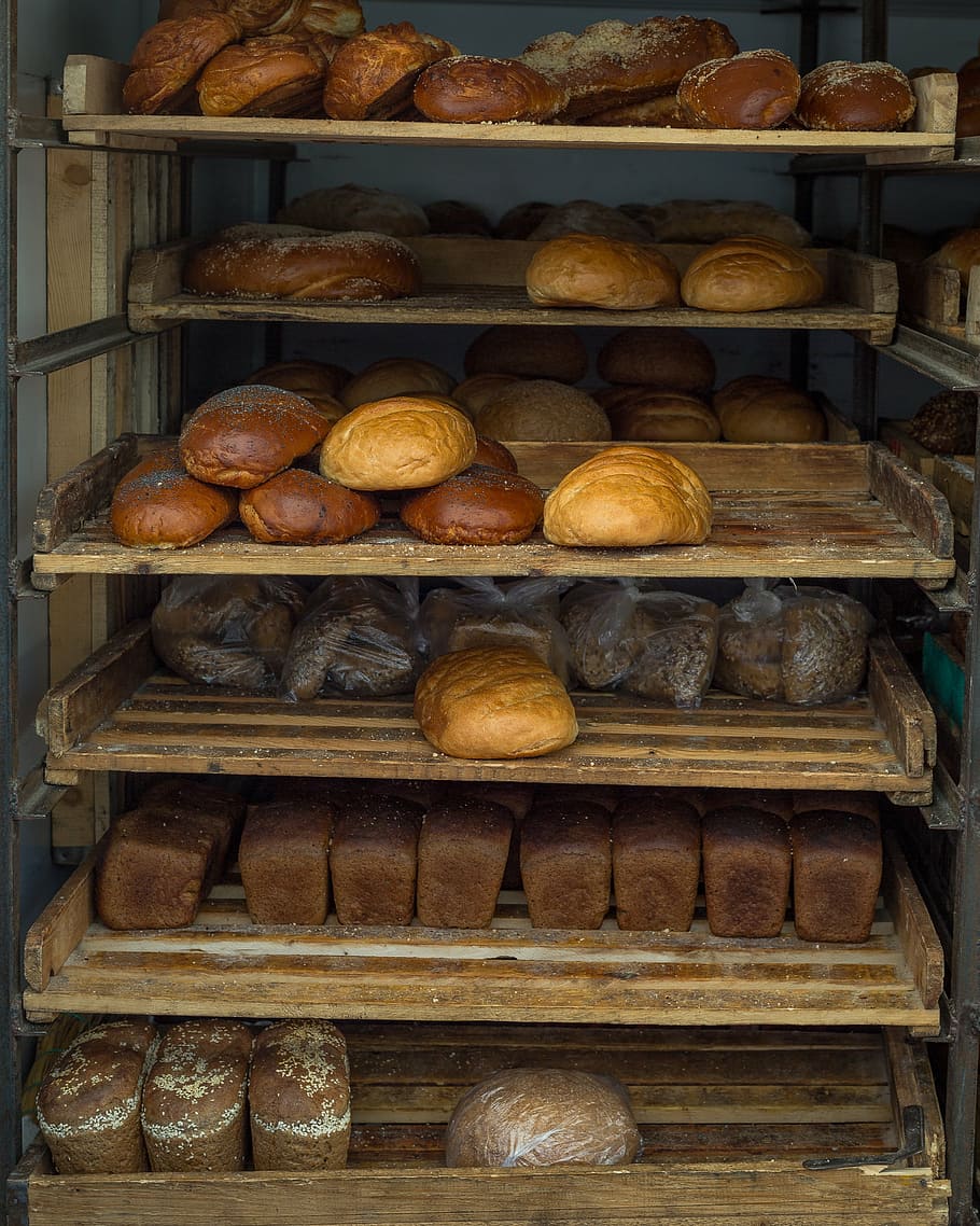 Pastry Lot, Bread, Buns, Loaf, Wheat, Goodies, Food, - HD Wallpaper 