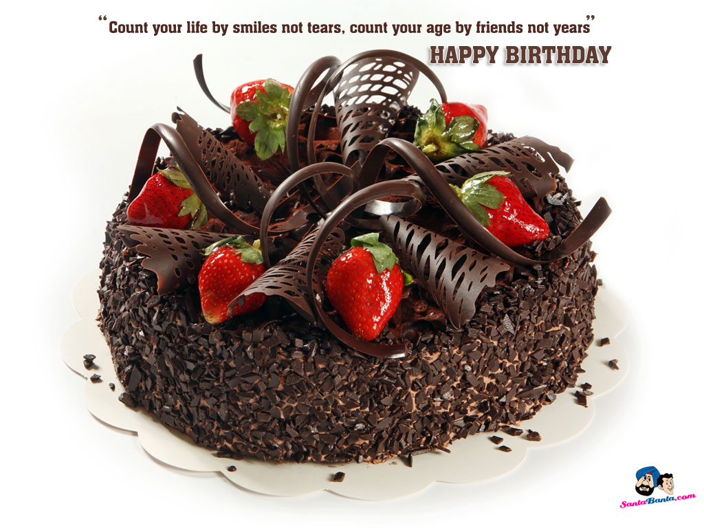 Birthday - Strawberry Chocolate Cake Garnishing - HD Wallpaper 
