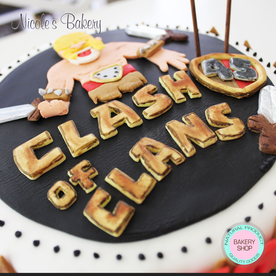 Clash Of Clans Birthday Cake With Name - HD Wallpaper 