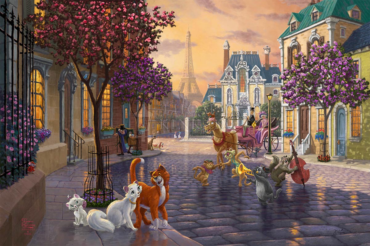 Thomas Kinkade The Aristocats - HD Wallpaper 