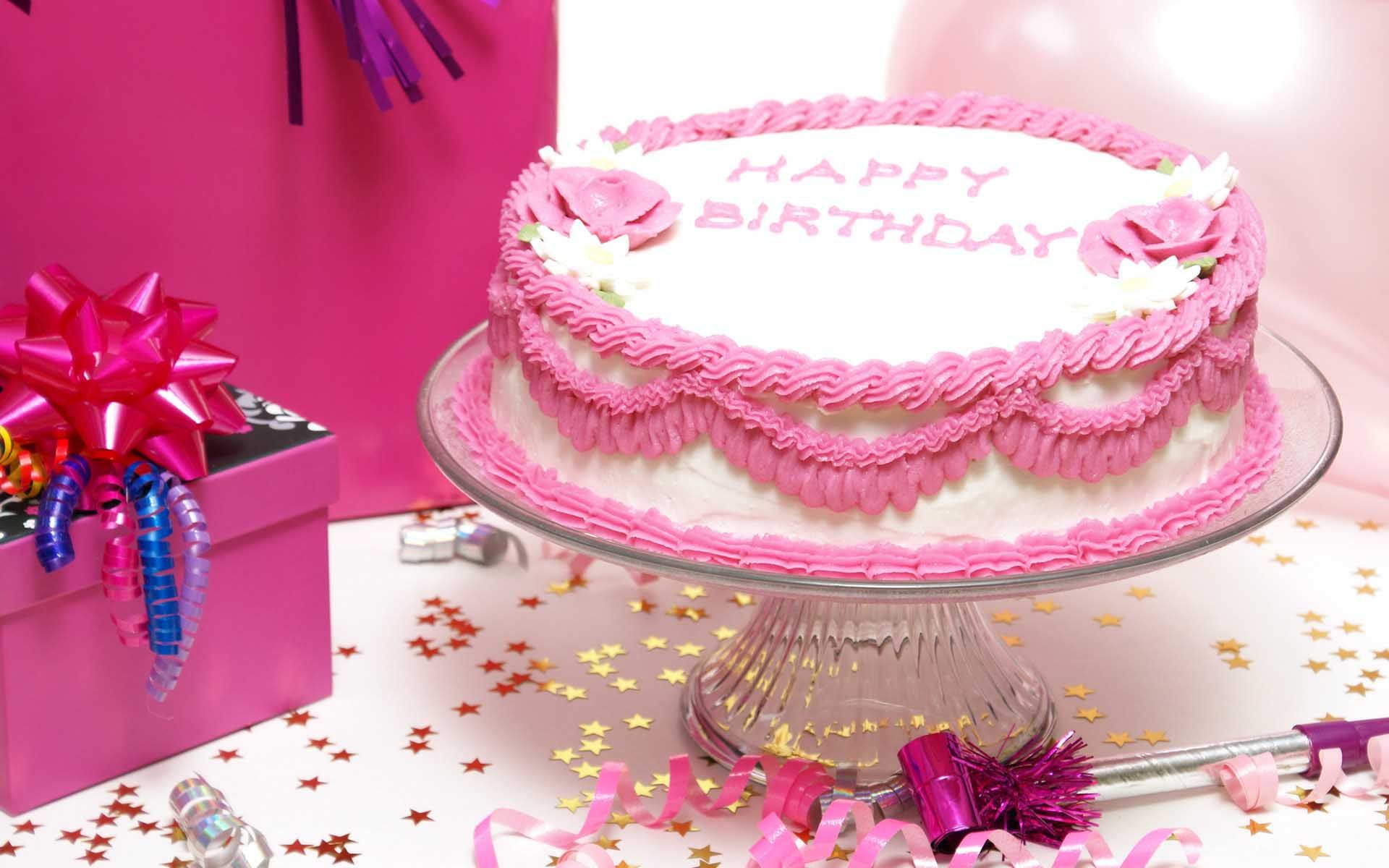 Pink Birthday Cream Cake Wallpaper - Happy Birthday Cake With Name Huma - HD Wallpaper 