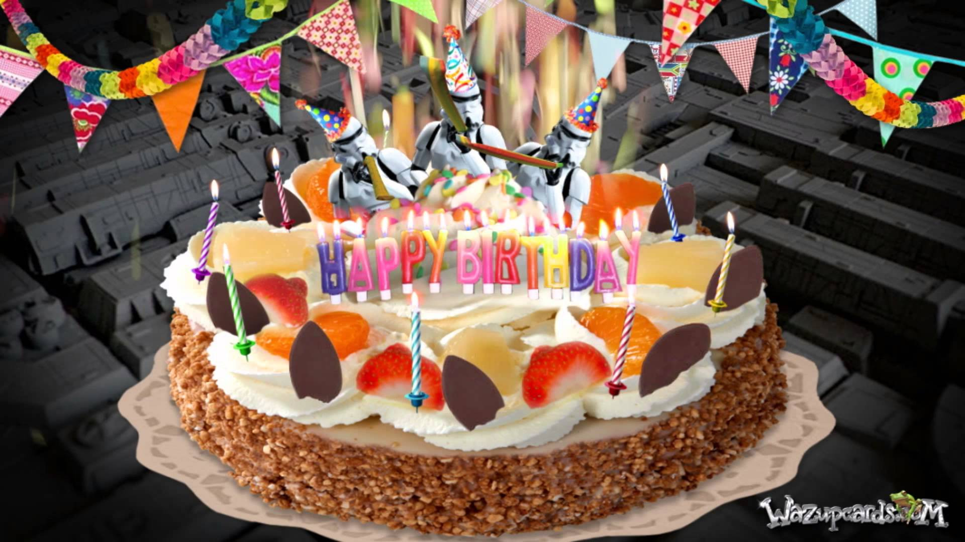 Awesome Birthday Wallpapers Free Hd Cake Celebration - Happy Birthday Hd Cake - HD Wallpaper 