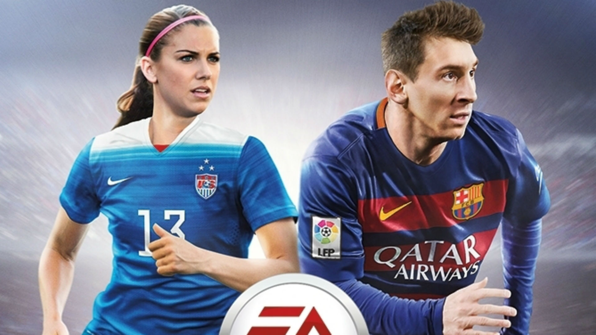 Alex Morgan Lionel Messi - Soccer Messi And Alex Morgan - HD Wallpaper 