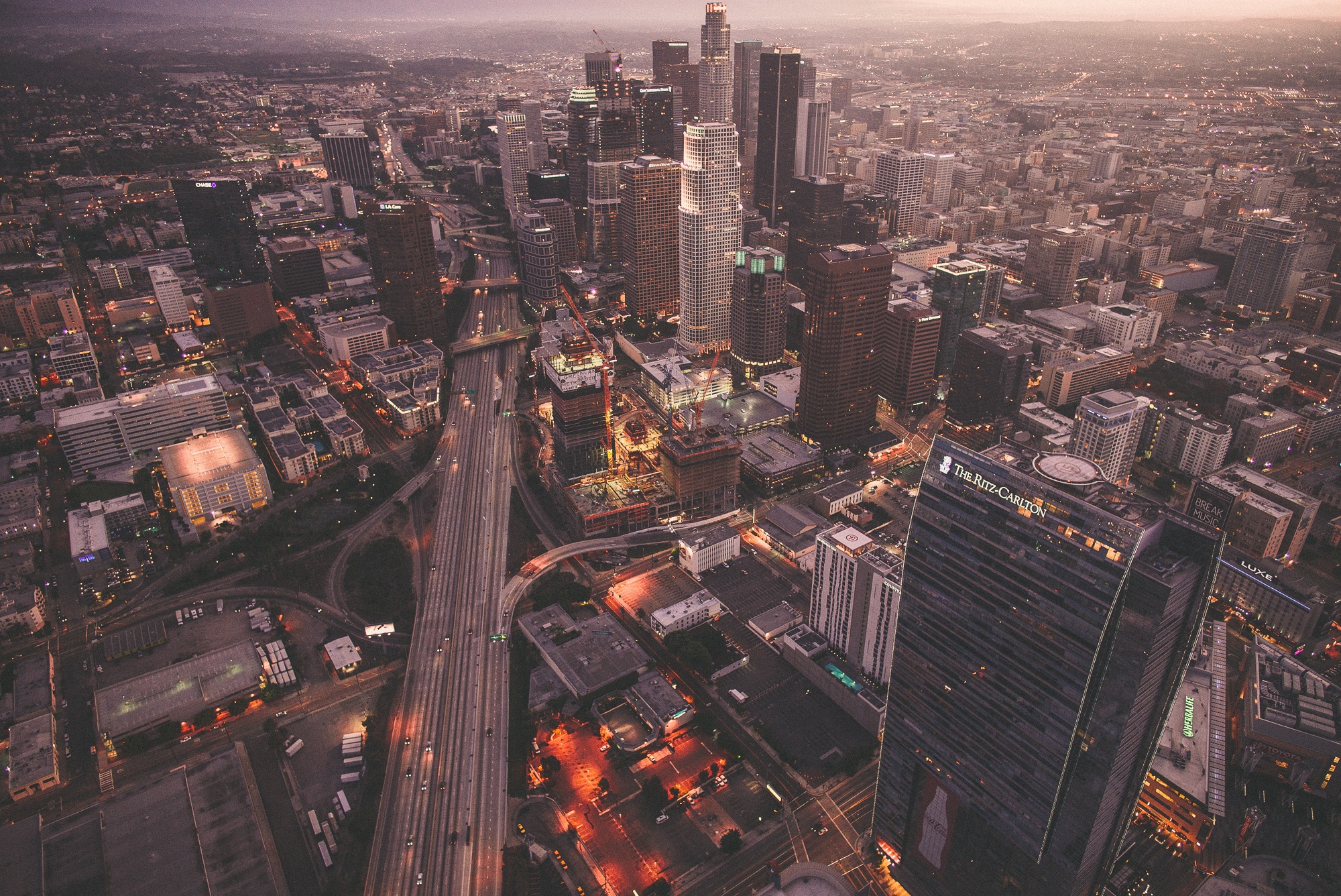 Los Angeles Aerial - HD Wallpaper 