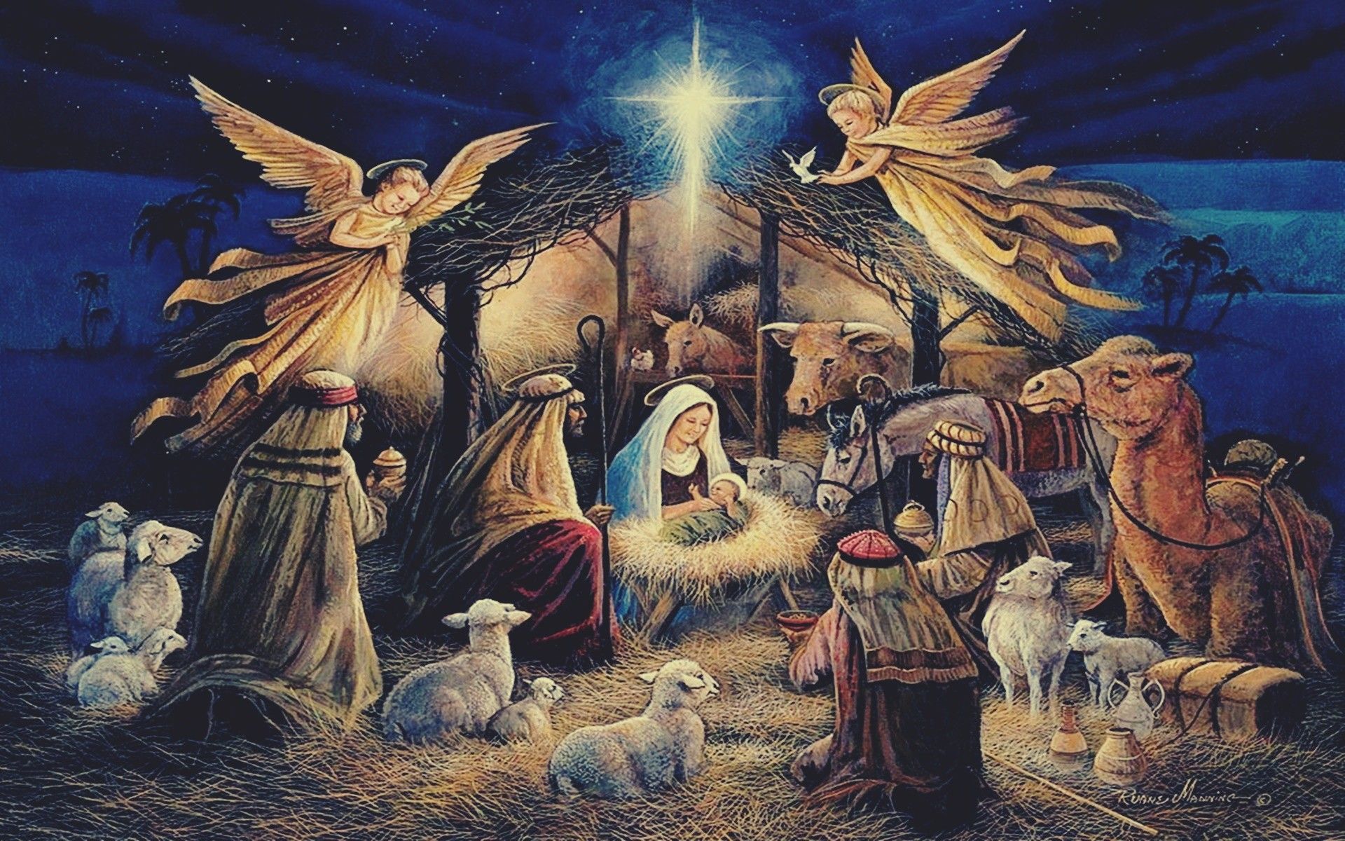 Nativity Of Jesus Hd - HD Wallpaper 