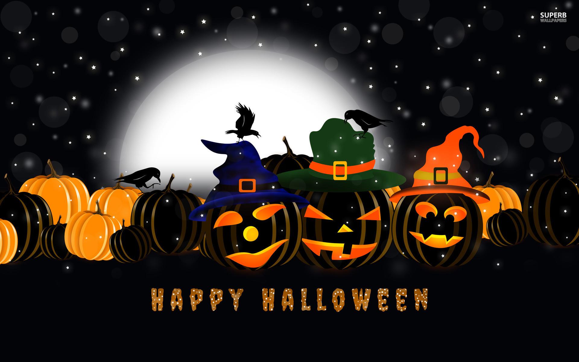 Animated Cute Happy Halloween - HD Wallpaper 