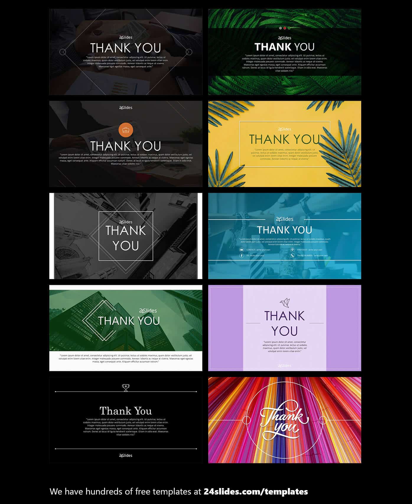 Com S Thank You Slides Powerpoint Template Pack - Ppt Slides Template - HD Wallpaper 